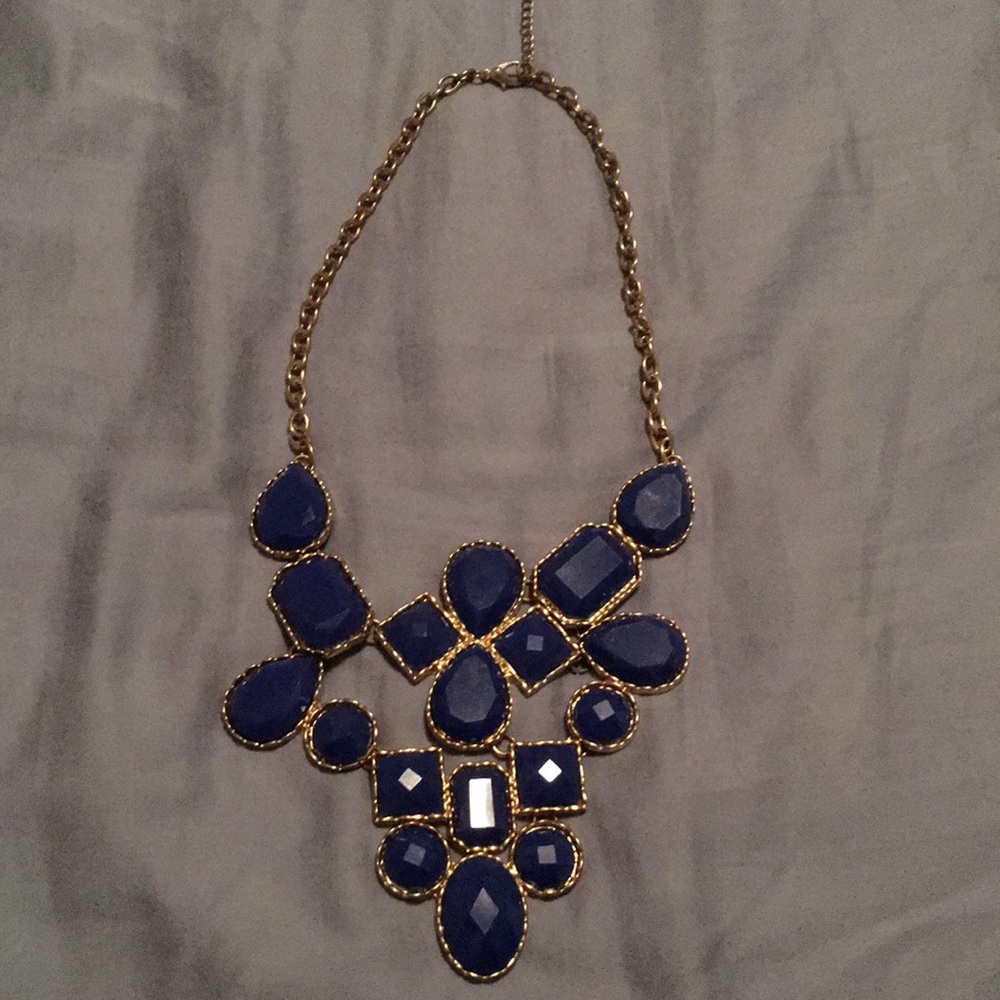 Blue statement necklace